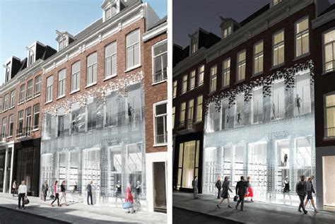 MVRDV replaces traditional facade with glass bricks that 